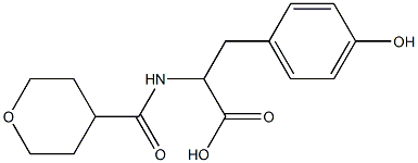 3-(4-hydroxyphenyl)-2-(oxan-4-ylformamido)propanoic acid Struktur