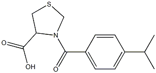 3-(4-isopropylbenzoyl)-1,3-thiazolidine-4-carboxylic acid Struktur