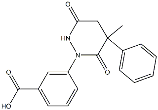 3-(5-methyl-3,6-dioxo-5-phenyltetrahydropyridazin-1(2H)-yl)benzoic acid Struktur