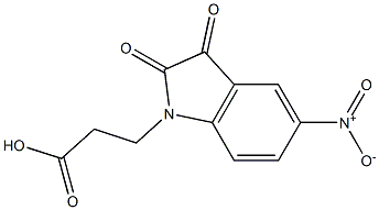 3-(5-nitro-2,3-dioxo-2,3-dihydro-1H-indol-1-yl)propanoic acid Struktur