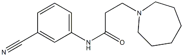 3-(azepan-1-yl)-N-(3-cyanophenyl)propanamide Struktur