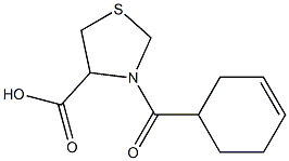 3-(cyclohex-3-en-1-ylcarbonyl)-1,3-thiazolidine-4-carboxylic acid Struktur