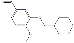 3-(cyclohexylmethoxy)-4-methoxybenzaldehyde Struktur