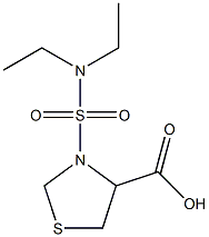 3-(diethylsulfamoyl)-1,3-thiazolidine-4-carboxylic acid Struktur