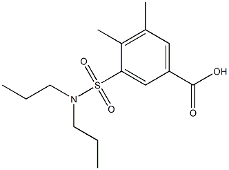 3-(dipropylsulfamoyl)-4,5-dimethylbenzoic acid Struktur