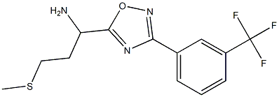 3-(methylsulfanyl)-1-{3-[3-(trifluoromethyl)phenyl]-1,2,4-oxadiazol-5-yl}propan-1-amine Struktur