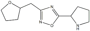 3-(oxolan-2-ylmethyl)-5-(pyrrolidin-2-yl)-1,2,4-oxadiazole Struktur