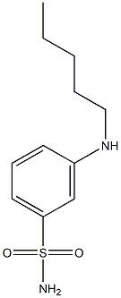 3-(pentylamino)benzene-1-sulfonamide Struktur