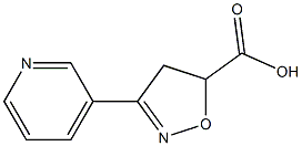 3-(pyridin-3-yl)-4,5-dihydro-1,2-oxazole-5-carboxylic acid Struktur