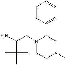 3,3-dimethyl-1-(4-methyl-2-phenylpiperazin-1-yl)butan-2-amine Struktur