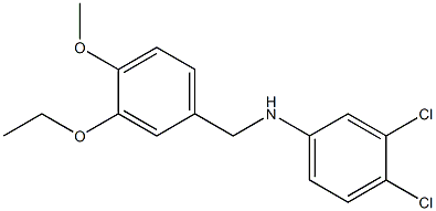 3,4-dichloro-N-[(3-ethoxy-4-methoxyphenyl)methyl]aniline Struktur