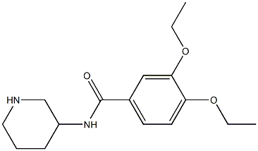 3,4-diethoxy-N-(piperidin-3-yl)benzamide Struktur