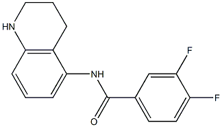 3,4-difluoro-N-(1,2,3,4-tetrahydroquinolin-5-yl)benzamide Struktur