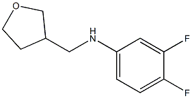 3,4-difluoro-N-(oxolan-3-ylmethyl)aniline Struktur