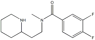 3,4-difluoro-N-methyl-N-[2-(piperidin-2-yl)ethyl]benzamide Struktur