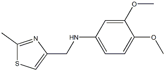 3,4-dimethoxy-N-[(2-methyl-1,3-thiazol-4-yl)methyl]aniline Struktur