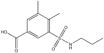 3,4-dimethyl-5-(propylsulfamoyl)benzoic acid Struktur