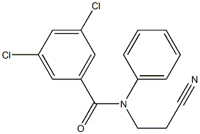 3,5-dichloro-N-(2-cyanoethyl)-N-phenylbenzamide Struktur