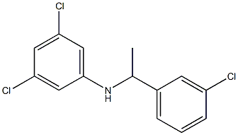 3,5-dichloro-N-[1-(3-chlorophenyl)ethyl]aniline Struktur