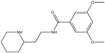 3,5-dimethoxy-N-(2-piperidin-2-ylethyl)benzamide Struktur