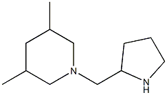 3,5-dimethyl-1-(pyrrolidin-2-ylmethyl)piperidine Struktur