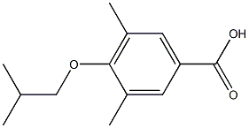 3,5-dimethyl-4-(2-methylpropoxy)benzoic acid Struktur