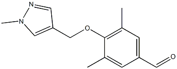 3,5-dimethyl-4-[(1-methyl-1H-pyrazol-4-yl)methoxy]benzaldehyde Struktur