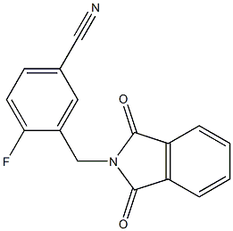 3-[(1,3-dioxo-1,3-dihydro-2H-isoindol-2-yl)methyl]-4-fluorobenzonitrile Struktur