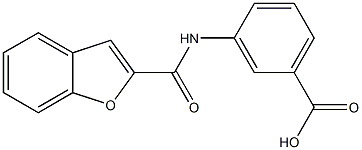 3-[(1-benzofuran-2-ylcarbonyl)amino]benzoic acid Struktur