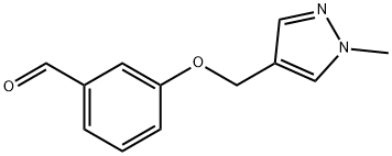 3-[(1-methyl-1H-pyrazol-4-yl)methoxy]benzaldehyde Struktur