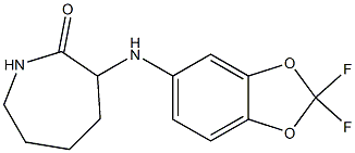 3-[(2,2-difluoro-2H-1,3-benzodioxol-5-yl)amino]azepan-2-one Struktur