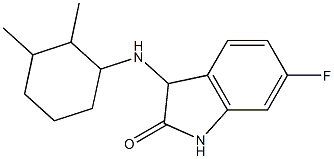 3-[(2,3-dimethylcyclohexyl)amino]-6-fluoro-2,3-dihydro-1H-indol-2-one Struktur