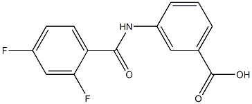 3-[(2,4-difluorobenzoyl)amino]benzoic acid Struktur