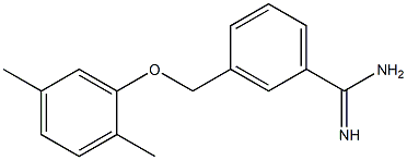 3-[(2,5-dimethylphenoxy)methyl]benzenecarboximidamide Struktur