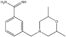 3-[(2,6-dimethylmorpholin-4-yl)methyl]benzenecarboximidamide Struktur