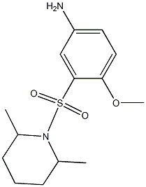 3-[(2,6-dimethylpiperidine-1-)sulfonyl]-4-methoxyaniline Struktur