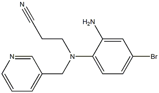 3-[(2-amino-4-bromophenyl)(pyridin-3-ylmethyl)amino]propanenitrile Struktur