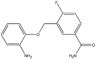 3-[(2-aminophenoxy)methyl]-4-fluorobenzamide Struktur