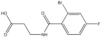 3-[(2-bromo-4-fluorobenzoyl)amino]propanoic acid Struktur