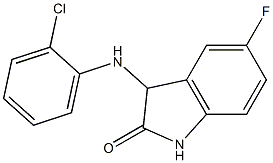 3-[(2-chlorophenyl)amino]-5-fluoro-2,3-dihydro-1H-indol-2-one Struktur