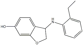 3-[(2-ethylphenyl)amino]-2,3-dihydro-1-benzofuran-6-ol Struktur