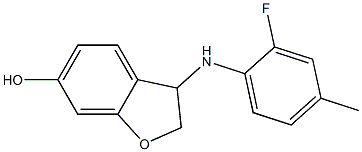 3-[(2-fluoro-4-methylphenyl)amino]-2,3-dihydro-1-benzofuran-6-ol Struktur