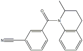 3-[(2-methyl-3,4-dihydroquinolin-1(2H)-yl)carbonyl]benzonitrile Struktur