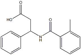 3-[(2-methylbenzoyl)amino]-3-phenylpropanoic acid Struktur