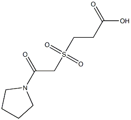 3-[(2-oxo-2-pyrrolidin-1-ylethyl)sulfonyl]propanoic acid Struktur