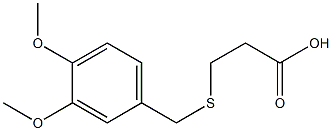 3-[(3,4-dimethoxybenzyl)thio]propanoic acid Struktur