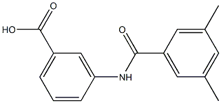 3-[(3,5-dimethylbenzoyl)amino]benzoic acid Struktur