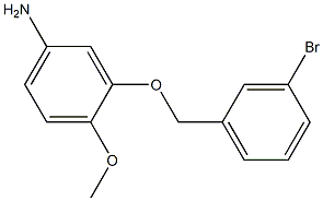 3-[(3-bromobenzyl)oxy]-4-methoxyaniline Struktur