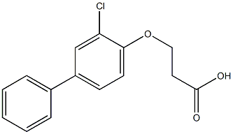 3-[(3-chloro-1,1'-biphenyl-4-yl)oxy]propanoic acid Struktur