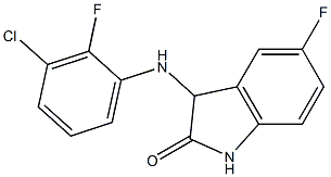 3-[(3-chloro-2-fluorophenyl)amino]-5-fluoro-2,3-dihydro-1H-indol-2-one Struktur